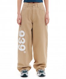 939 LOGO WORK PANTS (BEIGE)