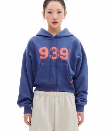 939 LOGO CROP HOOD (BLUE)