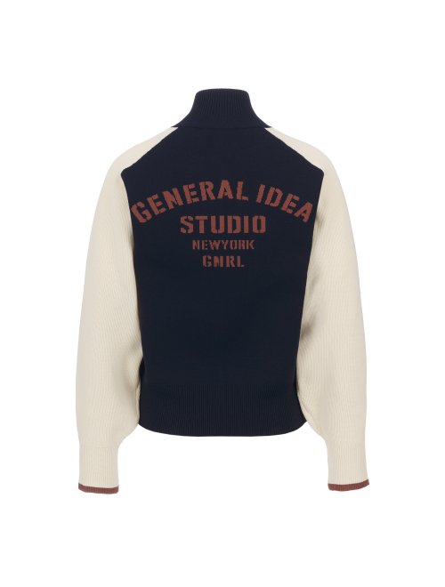 제너럴아이디어(GENERALIDEA) 뉴욕 스튜디오 집업 가디건 [NAVY] / SBC1U04005 - 62,000 | 무신사 스토어