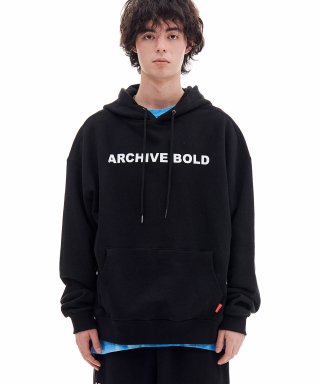 아카이브 볼드(ARCHIVE BOLD) BASIC LOGO HOOD (BLACK) 상품 이미지