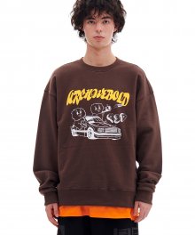 RED MOSS GANG SWEAT SHIRTS (BROWN)