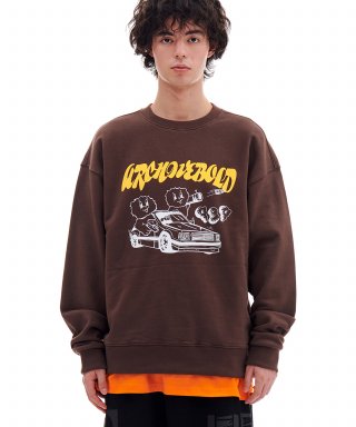 아카이브 볼드(ARCHIVE BOLD) RED MOSS GANG SWEAT SHIRTS (BROWN) 상품 이미지