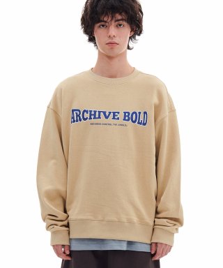 아카이브 볼드(ARCHIVE BOLD) AB FANWISE SWEAT SHIRTS (BEIGE) 상품 이미지