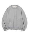 로드 존 그레이(LORD JOHN GREY) vintage damaged sweatshirts melange grey