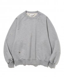 vintage damaged sweatshirts melange grey