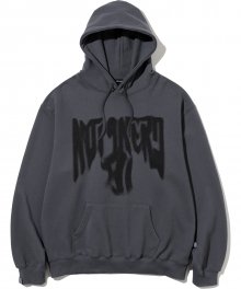 Blur Logo Pullover Hood  - Dark Grey