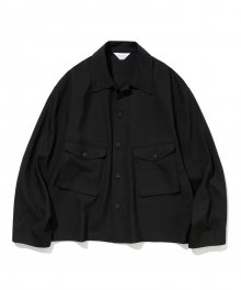 two pocket shirts jacket black