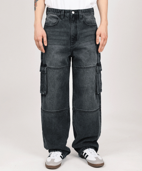MUSINSA公式 | PHYSICAL DEPARTMENT PHYPS® DENIM WASHED CARGO PANTS 