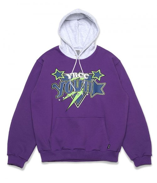 WILD GRAPHIC HOOD SWEAT SHIRT_PURPLE