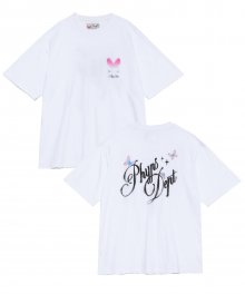[PHYPS® x BUTTERFLY] FLY CURSIVE BIG LOGO SS WHITE
