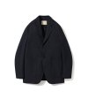 Wool Sports Jacket British Hard Wool Gabardine Cloth (Navy)