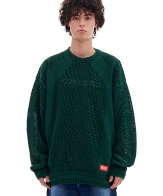 아카이브 볼드(ARCHIVE BOLD) 939 PANELED MESH KNIT (GREEN) 상품 이미지