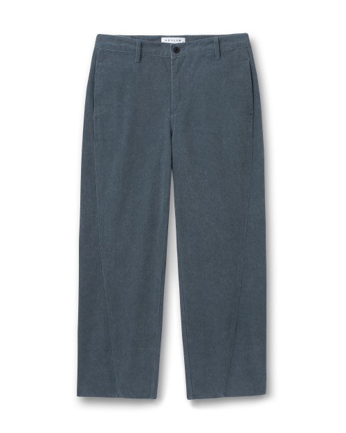 TWIST SEAM WASHED COTTON PANTS NAVY