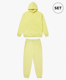 (SET)SMALL LOGO PIPING HOODIE&JOGGER-LIME