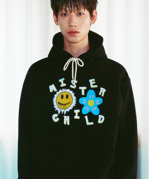 MUSINSA | MISTER CHILD digital logo hoodie black