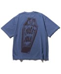 매스노운(MASSNOUN) 코핀베드 피그먼트 오버핏 반팔티 티셔츠 MSHTS001-BL
