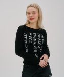 어썸스튜디오(AWESOME STUDIO) 레터링 프린트 슬림핏 티셔츠 블랙