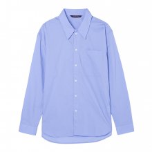 블루 세미 오버 솔리드 셔츠 (FEBAA5450)