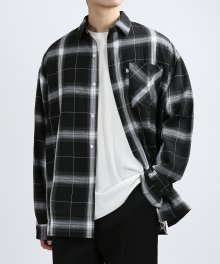 Weave Check Balloon Shirts (Shell.Black)