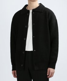 Viscose Cardigan Jacket (Black)