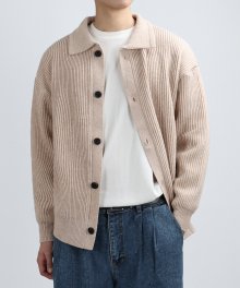 Viscose Cardigan Jacket (Beige)