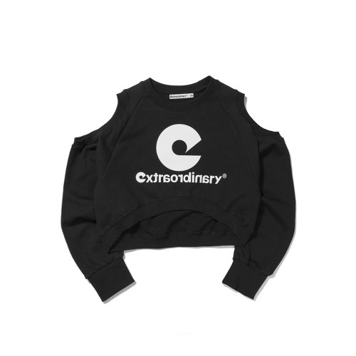 W SYMBOL CROP CREWNECK черный