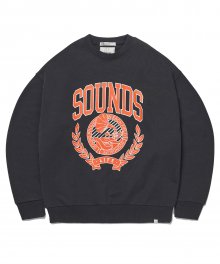 Flocking Printing Sweatshirts Charcoal