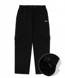 2-WAY CARGO SWEAT PANTS BLACK