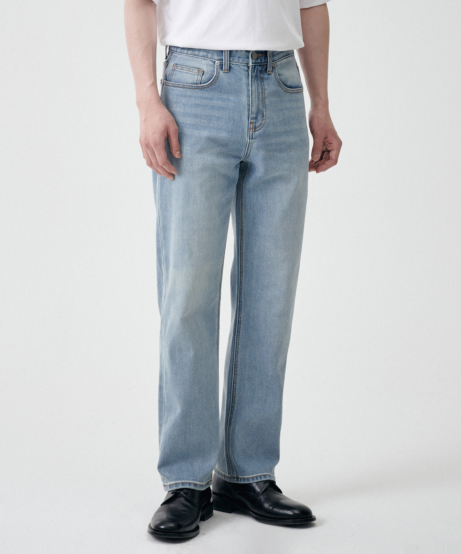 COOLTANDARD STRAIGHT DENIM PANTS [SKY BLUE]