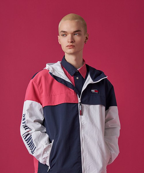 타미진스(TOMMY JEANS) 아카이브 컬러블록 시카고 자켓 (T32D0WJC16TMT4C87) - 사이즈 & 후기 | 무신사