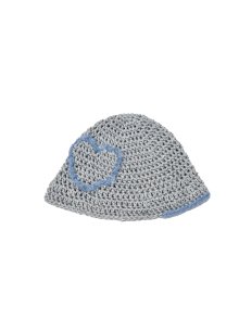 Handmade Heart Bucket Hat (silver)