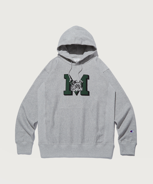 Худи Reverse Weave French Terry Graphic Normal Grey