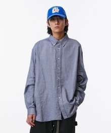 ARM PATCH OXFORD BUTTON DOWN SHIRT NAVY_FP1WR04U