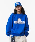 펜필드(PENFIELD) P-BEAR SWEATSHIRTS SOLID BLUE_FP1KM41U