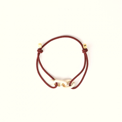GAMAN - Commitment Ivory Enamel Wine Code Bracelet