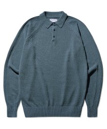 ST LINER BUTTON KNIT CHARCOAL