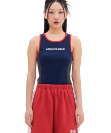 AB TWO TONE TANK TOP (NAVY)