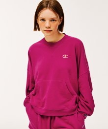 [US] [Summer Sweat] 여성 Campus French Terry C로고 스웨트셔츠 (DARK PINK) CKTS3E371P3