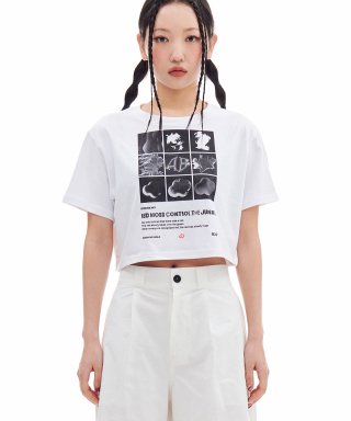 아카이브 볼드(ARCHIVE BOLD) RED MOSS 3X3 CROP T-SHIRTS (WHITE) 상품 이미지