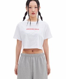 BASIC LOGO CROP T-SHIRTS (WHITE)