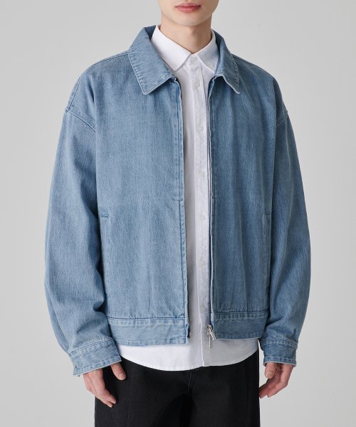 MUSINSA | MUSINSA STANDARD Denim Drizzler Jacket_Light Indigo