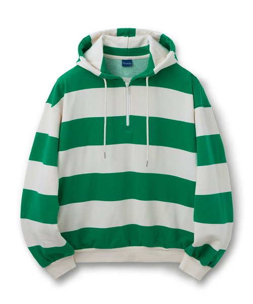 Green and white striped hoodie hotsell