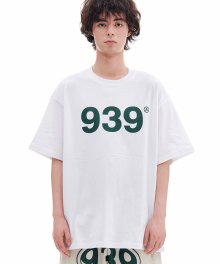939 LOGO T-SHIRTS (WHITE/GREEN)