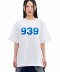 939 LOGO T-SHIRTS (WHITE/BLUE)