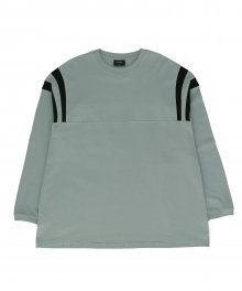 어깨포인트 슈퍼 오버핏 롱슬리브 티셔츠(라이트 카키)