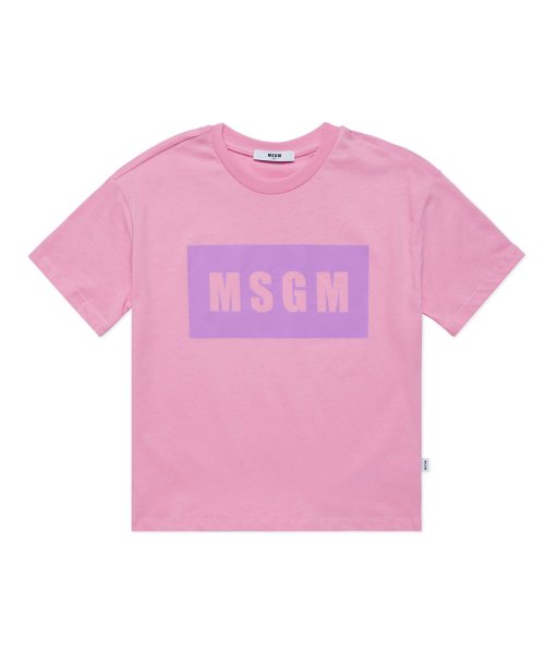 엠에스지엠키즈(MSGMKIDS) 기본 스퀘어 로고 티셔츠 - 핑크 - 70,200 | 무신사 스토어