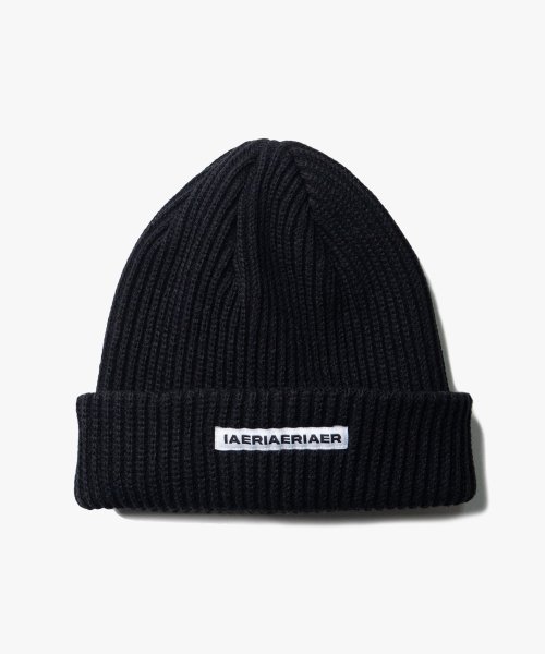 MUSINSA | IAER Simple Logo Beanie - Black