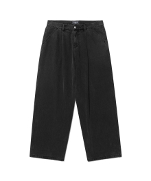 ONE TUCK WASHED DENIM PANTS_BLACK(NG2DSUD110A)