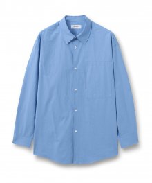 사이드 오픈 오버핏 셔츠  [블루]