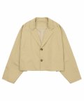 Batwing Cotton Short Jacket [BEIGE]